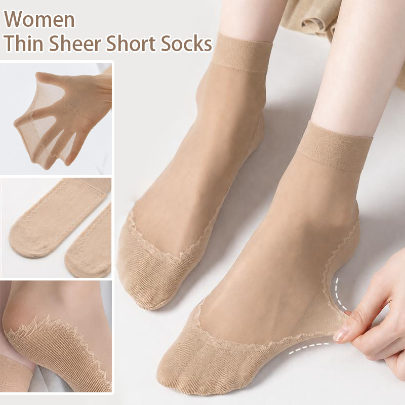 Invisibility Sock Loafer - ถุงเท้าข้อเท้าแบบใสพิเศษ 10 คู่สำหรับผู้หญิง, นุ่มสบายผิว, ถุงเท้ากันลื่นกันเหงื่อเหมาะสำหรับรองเท้าผ้าใบรองเท้าโลฟเฟอร์