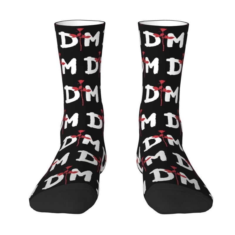 Dress Sock Men - ถุงเท้าข้อสั้นผู้ชายลายวงดนตรี Depeche Mode แฟชั่นยูนิเซ็กส์ สำหรับฤดูใบไม้ผลิ ฤดูร้อน