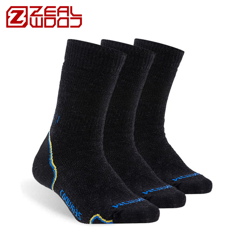 Wool Hiking Sock - ซีลวูดเดินป่าปีนเขาถุงเท้าหนาขนแกะขนยาวของผู้ชายผู้หญิงอบอุ่นหิมะหนาวหนาวหนาวเบาะกีฬากลางแจ้ง1/3คู่