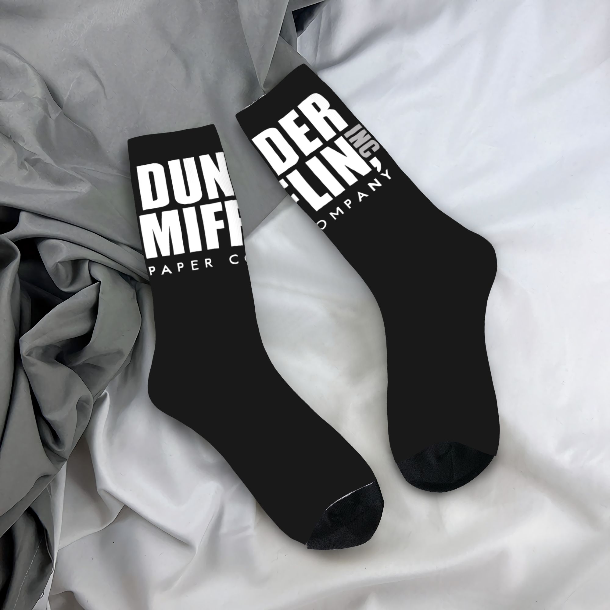 Dress Sock Men - ถุงเท้าลำลองลาย The Office TV Show Dunder