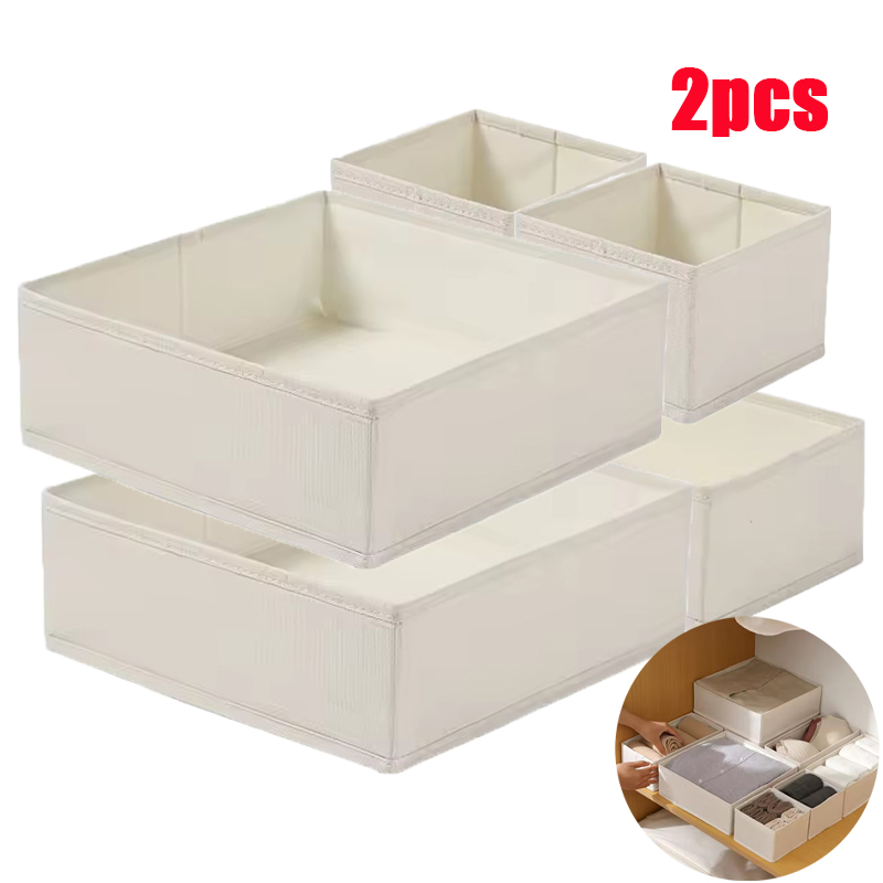 Sock Organizer Tray - กล่องจัดระเบียบชุดชั้นใน 1/2 ชิ้น - กล่องจัดระเบียบเสื้อผ้าในตู้เสื้อผ้าสำหรับกางเกงใน ถุงเท้า