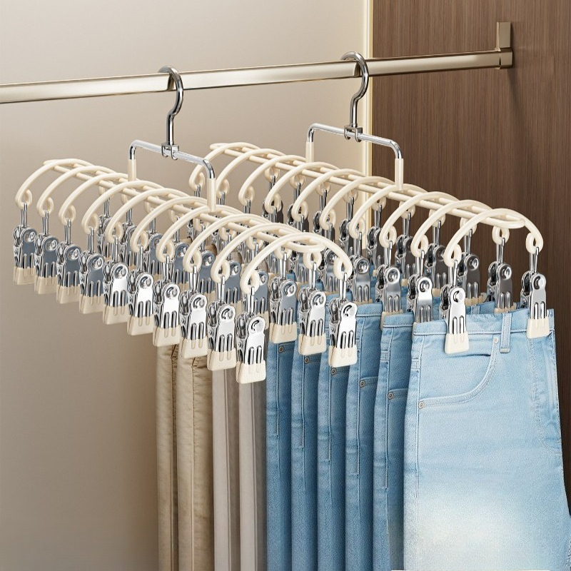 Sock Organizer Tray - ไม้แขวนกางเกงพร้อมคลิปหนีบ กันลื่น ราวแขวนกางเกงสแตนเลส ไม้แขวนเสื้อผ้าสำหรับกางเกง ชุดชั้นใน ถุงเท้า