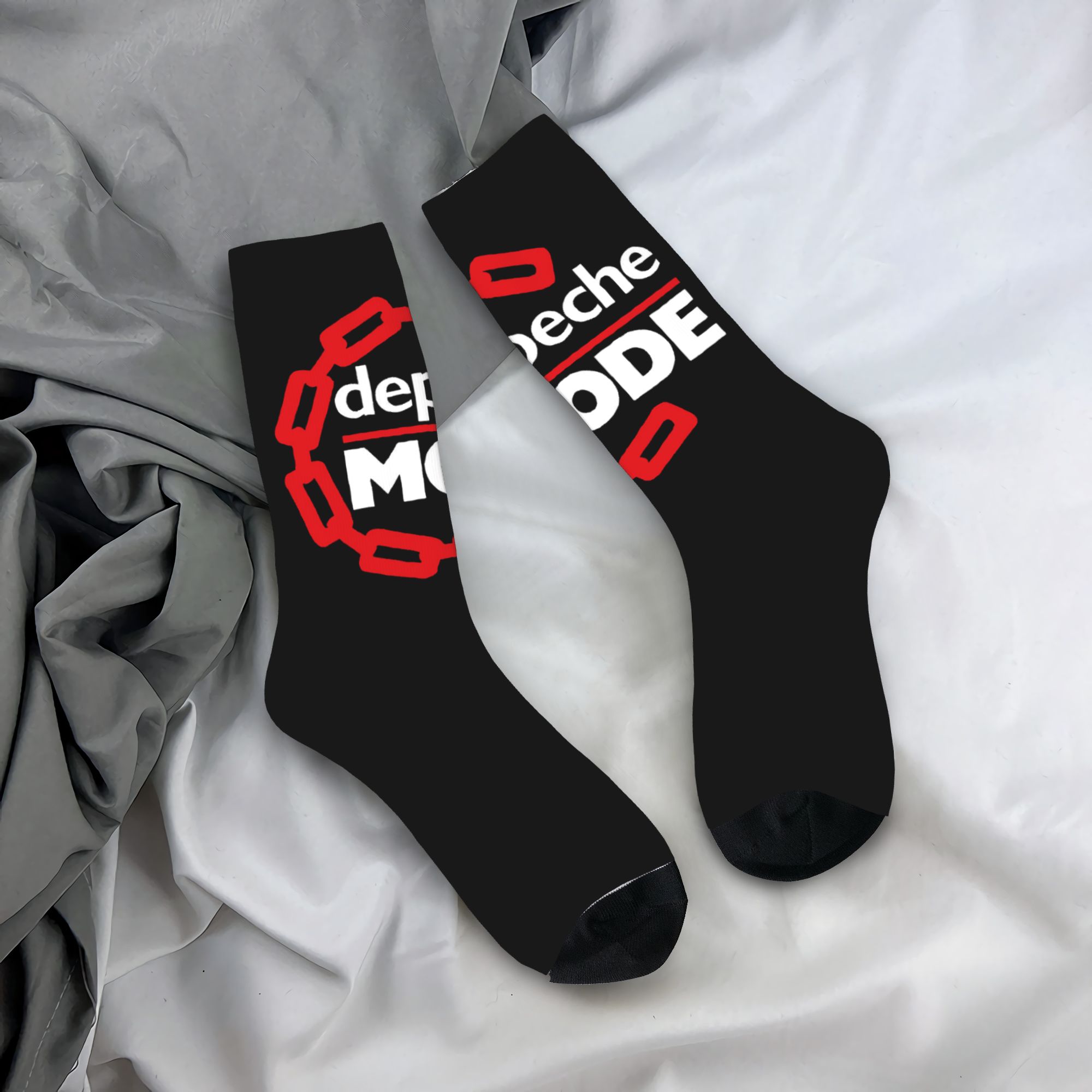 Dress Sock Men - Custom Depeche Cool Mode Electronic Rock