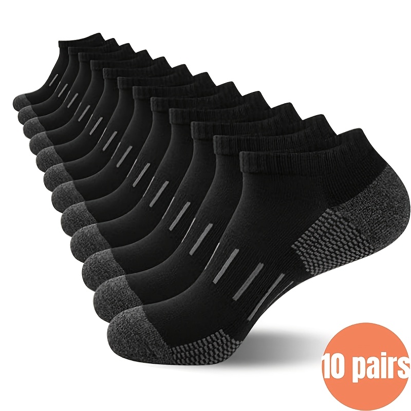 Ankle Sock Low Cut - ถุงเท้าข้อสั้นผู้ชาย 10 คู่ ระบายอากาศได้ดี เหมาะสำหรับเล่นกีฬา วิ่ง