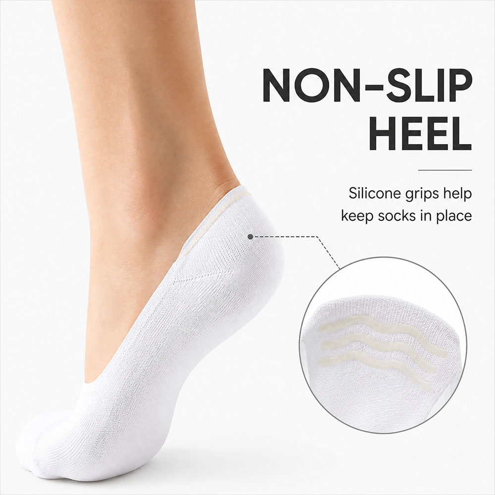 ถุงเท้าข้อสั้นแบบซ่อน 6 คู่ สำ - Invisibility Sock Loafer บทวิจารณ์และราคา