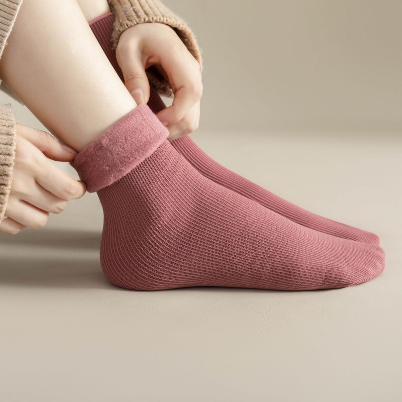 1-4 คู่ ถุงเท้าบุขนแกะอุ่น ถัก - Boot Sock Slouchy บทวิจารณ์และราคา