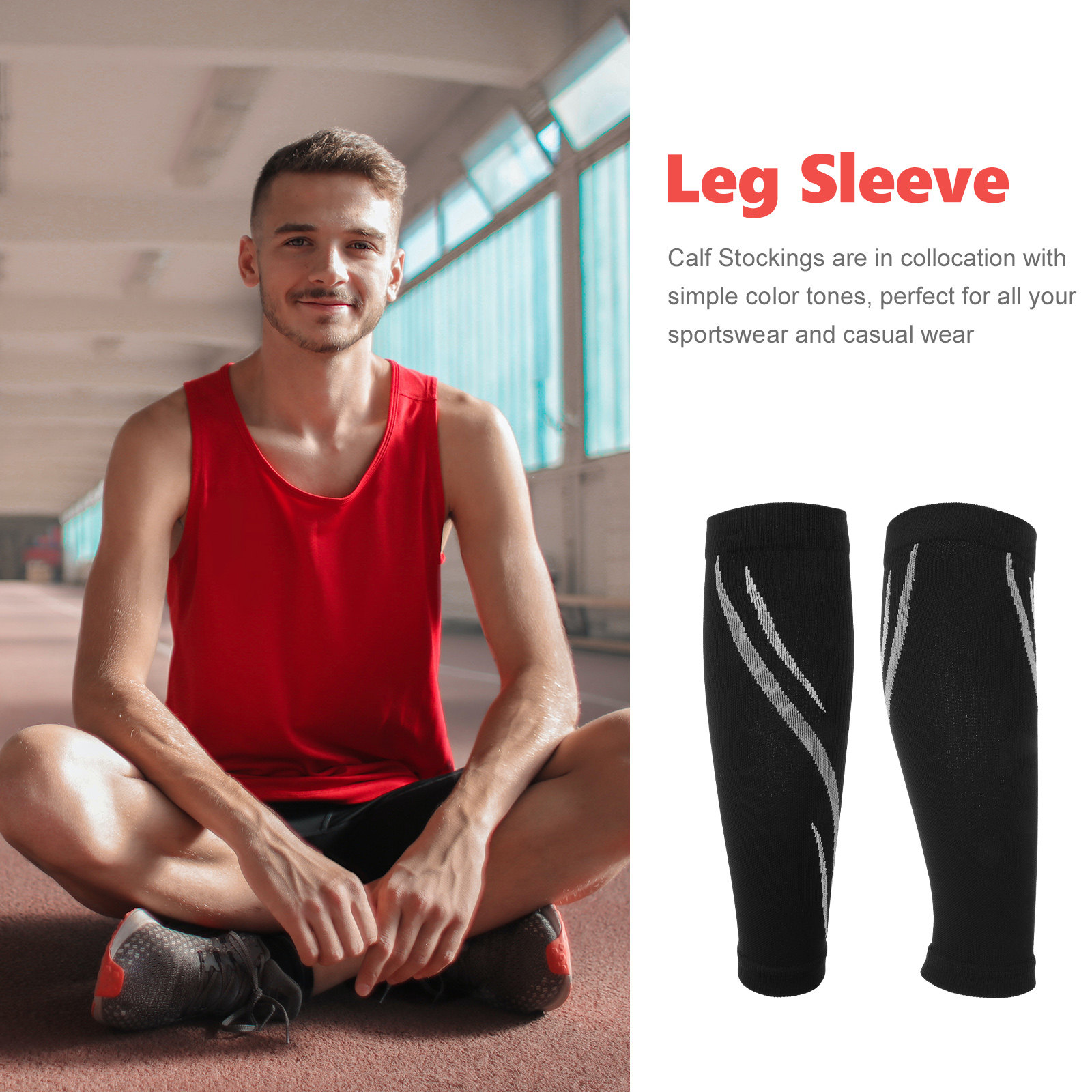 1 คู่ปลอกแขนรัดน่องแบบยืดหยุ่น - Compression Sleeve Calf บทวิจารณ์และราคา