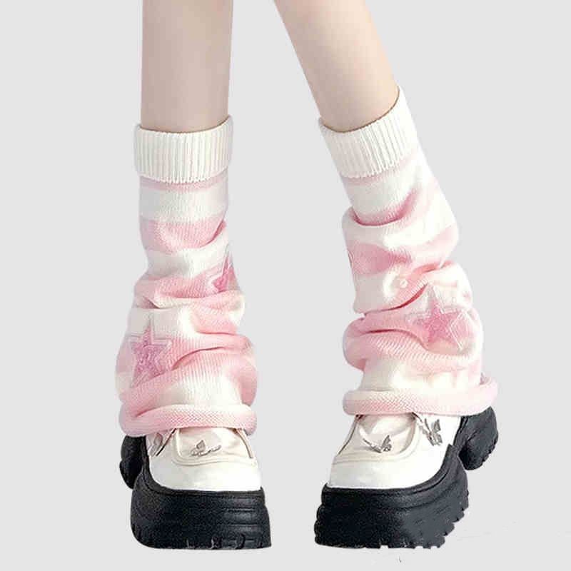ถุงเท้ายาวลายทาง Y2K ประดับดาว - Boot Sock Slouchy บทวิจารณ์และราคา