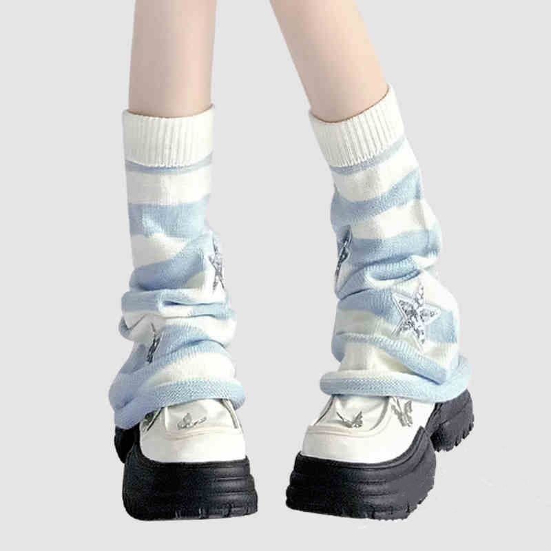 ถุงเท้ายาวลายทาง Y2K ประดับดาว - Boot Sock Slouchy บทวิจารณ์และราคา