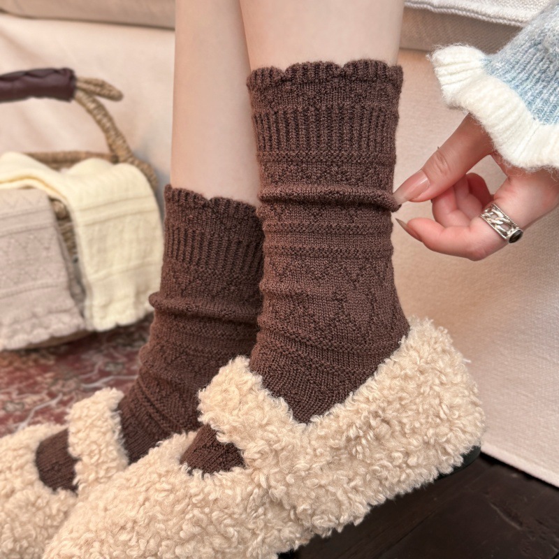 ถุงเท้าบูทสีขาวน้ำนมพร้อมขอบลู - Boot Sock Slouchy บทวิจารณ์และราคา