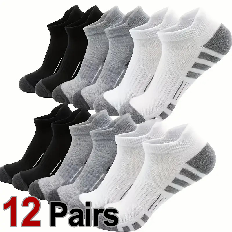 12 คู่ผู้ชายถุงเท้าข้อเท้ากีฬา - Ankle Brace Sock บทวิจารณ์และราคา