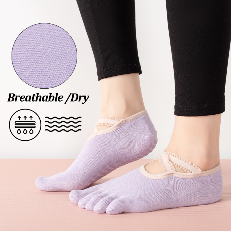 ถุงเท้าพิลาทิสกันลื่นสำหรับผู้ - No Show Sock Women บทวิจารณ์และราคา