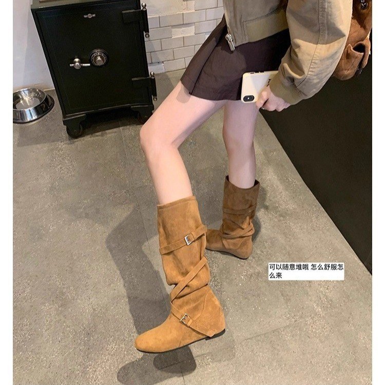 รองเท้าบูททรงอัศวินสำหรับผู้หญ - Knee High Sock Women บทวิจารณ์และราคา