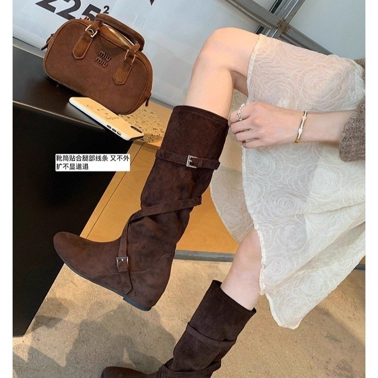 รองเท้าบูททรงอัศวินสำหรับผู้หญ - Knee High Sock Women บทวิจารณ์และราคา