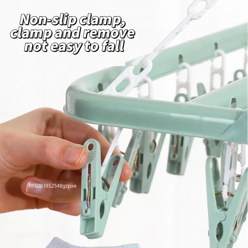 ราวตากผ้าพับได้ 32 คลิป แขวนได - Sock Organizer Tray บทวิจารณ์และราคา