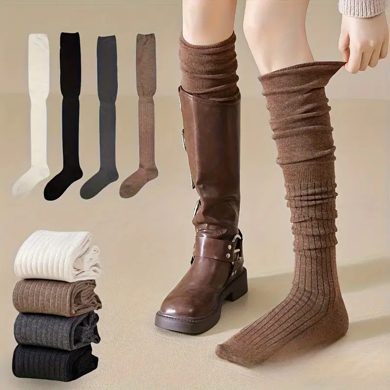 1-10 คู่ถุงเท้ายาวเหนือเข่าผู้ - Boot Sock Slouchy บทวิจารณ์และราคา