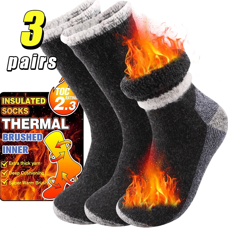 ถุงเท้ากีฬากันหนาวคุณภาพสูง 3  - Thermal Sock Winter บทวิจารณ์และราคา