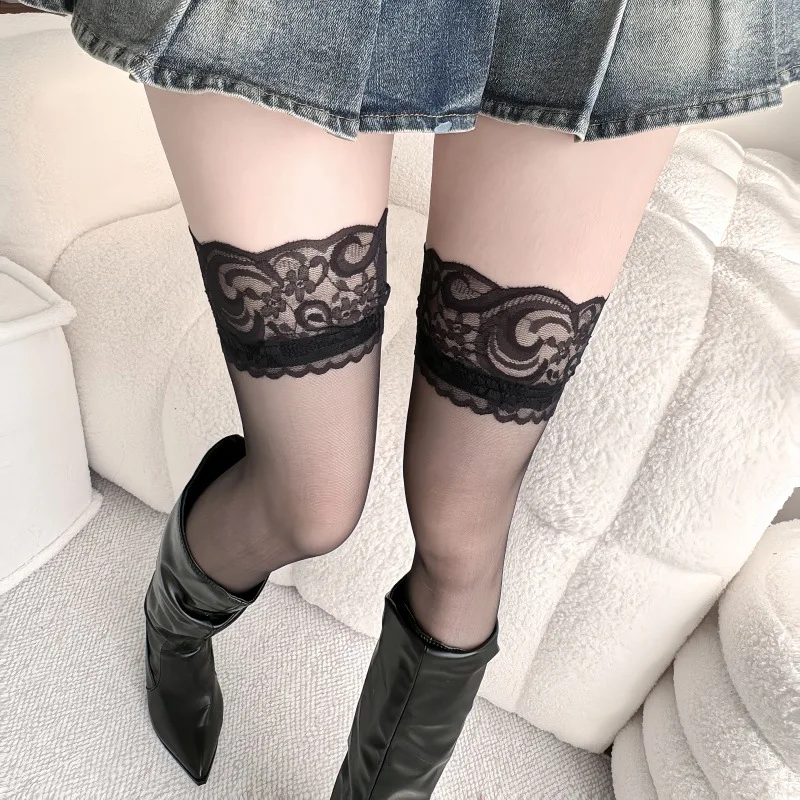 ถุงน่องลูกไม้ผู้หญิงเข็มขัดดอก - Tights Pantyhose Sheer บทวิจารณ์และราคา