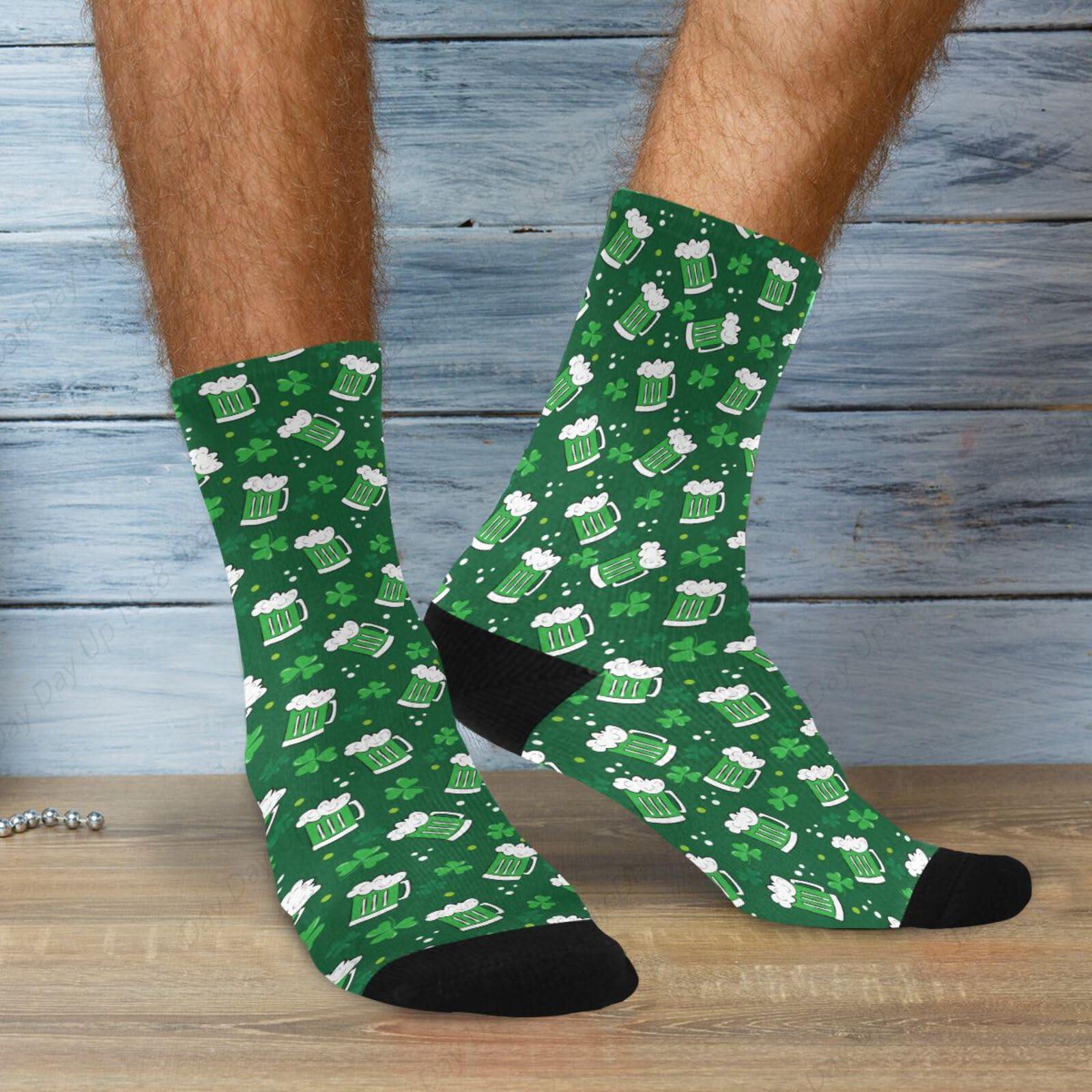 สีเขียว Clover Leaf Beer St. P - Cotton Crew Sock Pack บทวิจารณ์และราคา