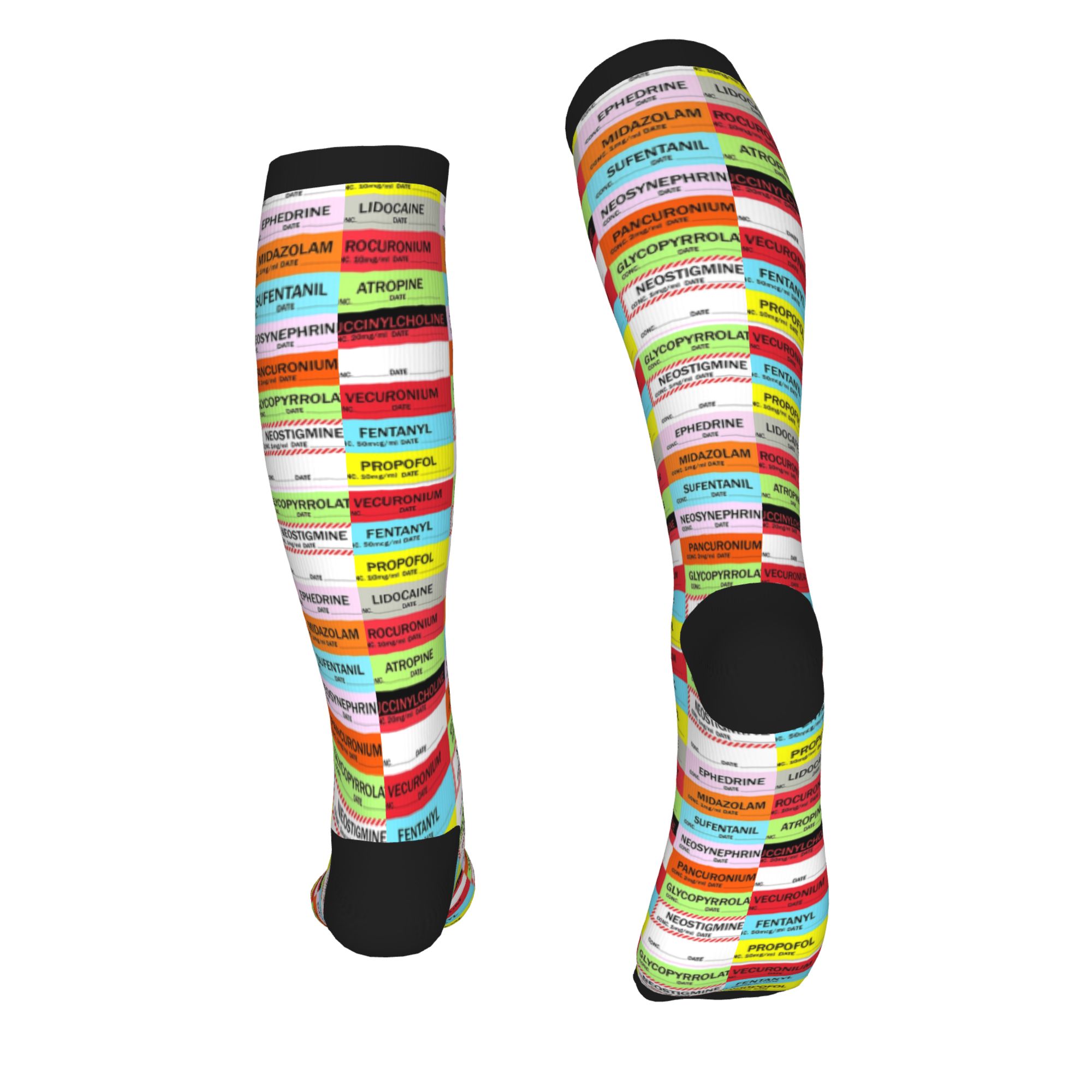 ถุงเท้าพิมพ์ลายยาชาแบบใหม่ ยืด - Compression Sock Medical บทวิจารณ์และราคา
