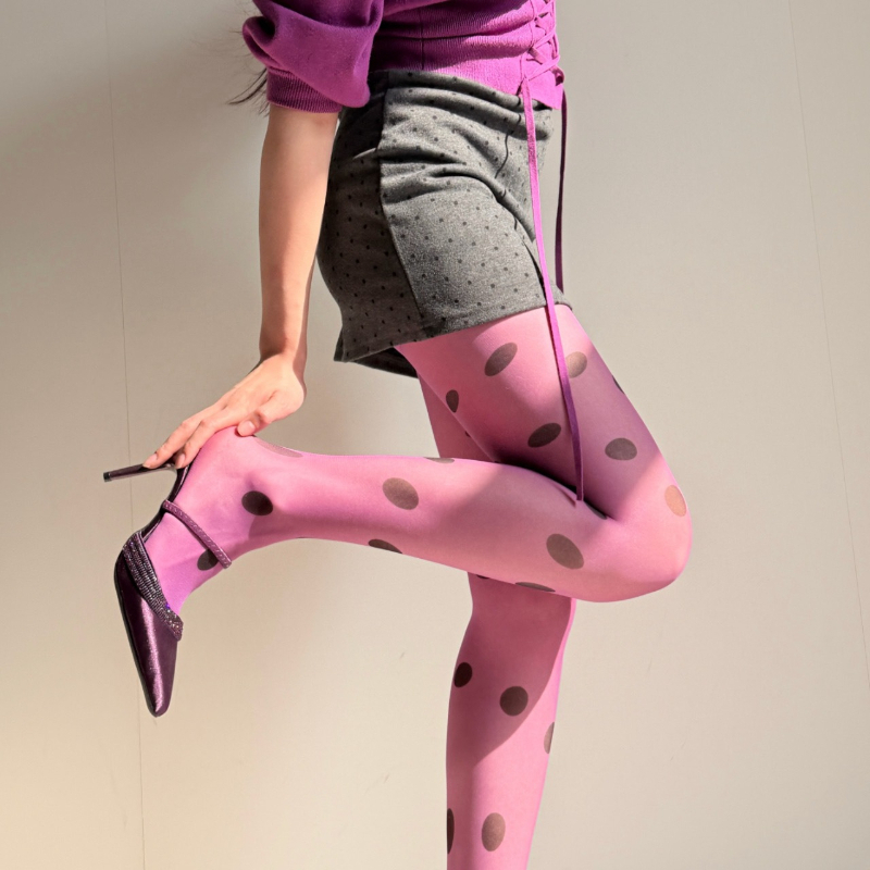 ถุงน่องลายจุดสไตล์เรโทรสำหรับผ - Tights Pantyhose Sheer บทวิจารณ์และราคา