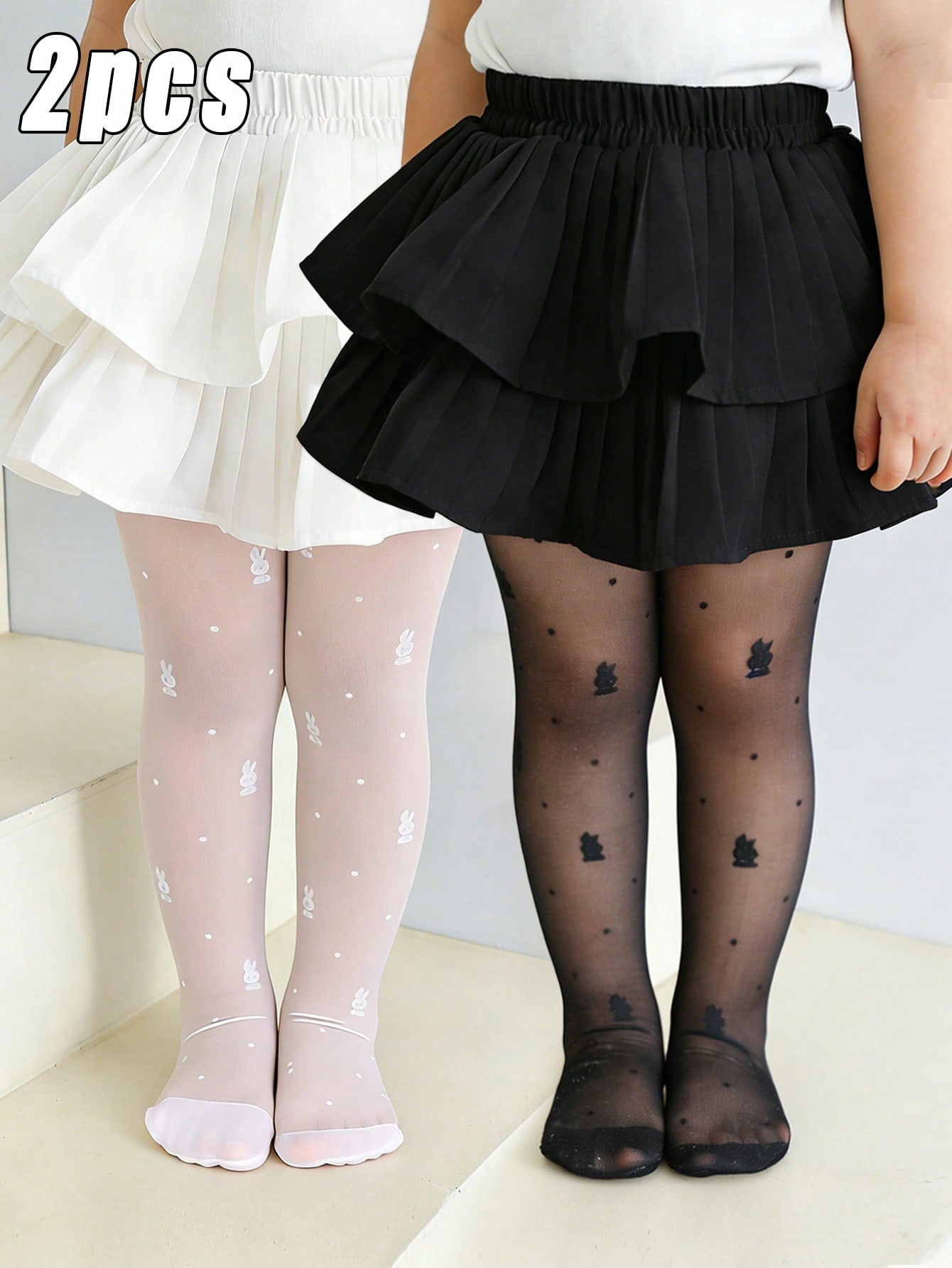 2 แพ็คกางเกงรัดรูปลายกระต่ายสำ - Tights Pantyhose Sheer บทวิจารณ์และราคา