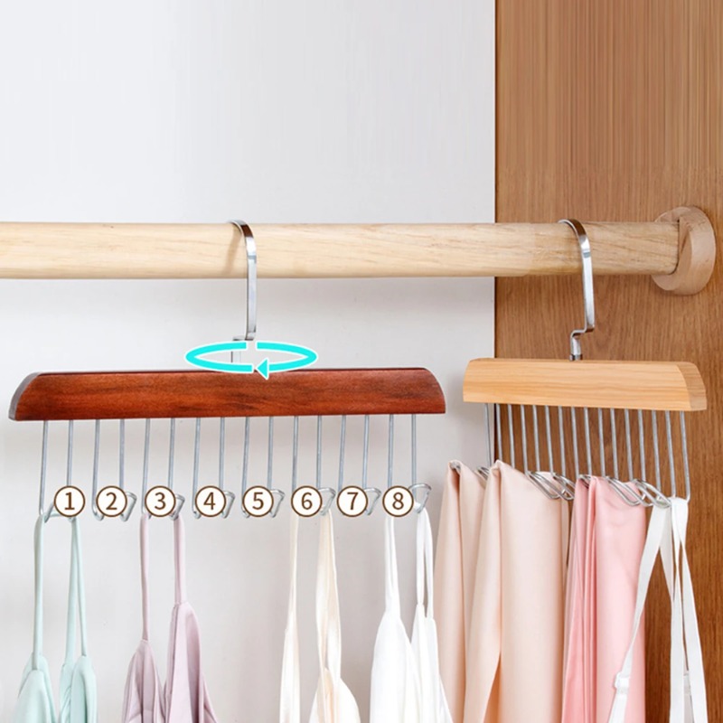 ไม้เนื้อแข็งแปดตะขอแขวนมัลติฟั - Sock Organizer Tray บทวิจารณ์และราคา