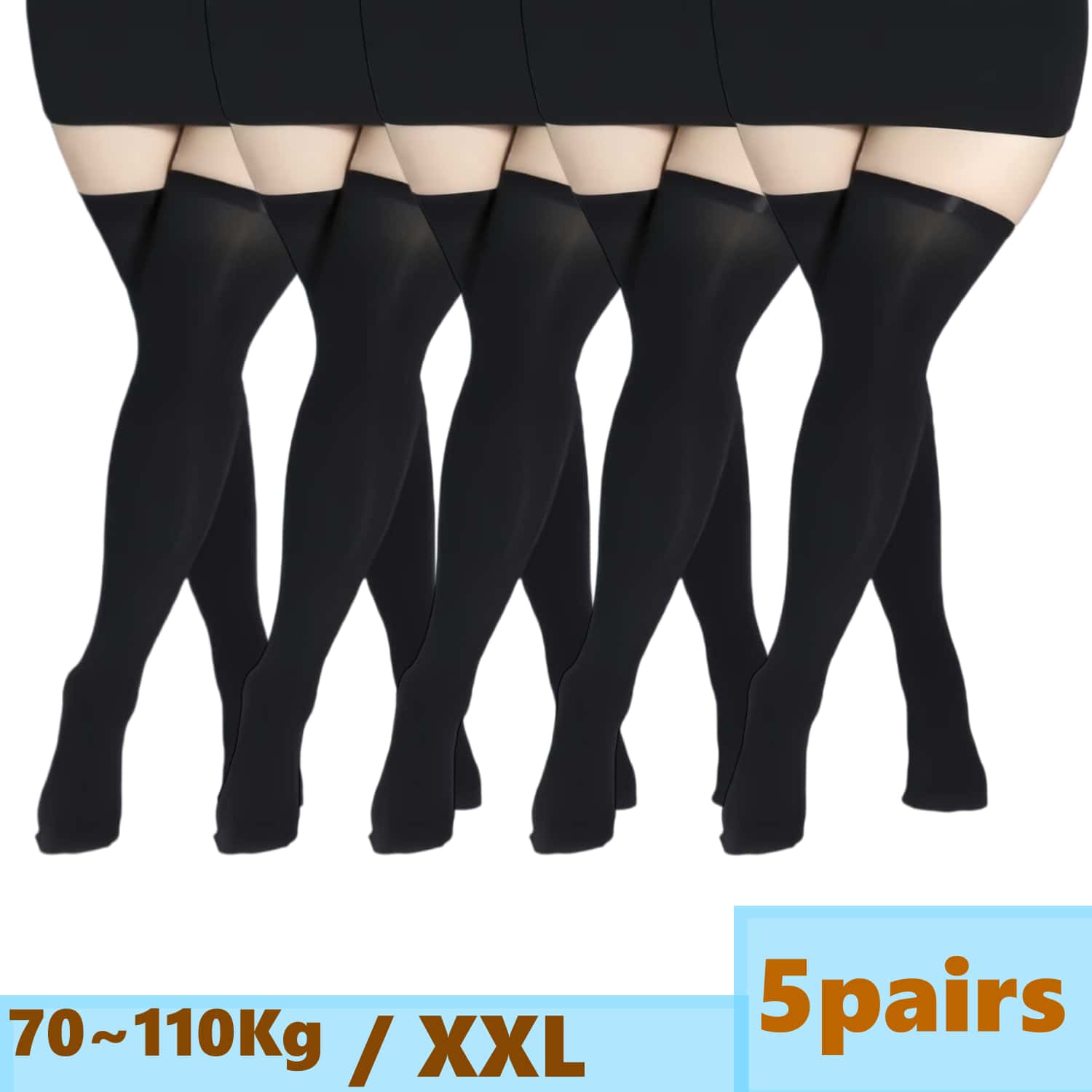 ถุงน่องลูกไม้แบบยาวถึงต้นขาสำห - Thigh High Sock Stay Up บทวิจารณ์และราคา