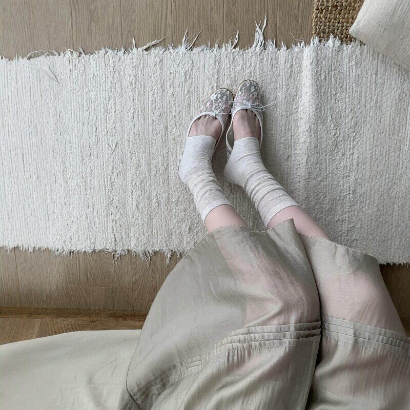 ถุงเท้าตาข่ายแบบโปร่ง 1 คู่ สไ - Boot Sock Slouchy บทวิจารณ์และราคา