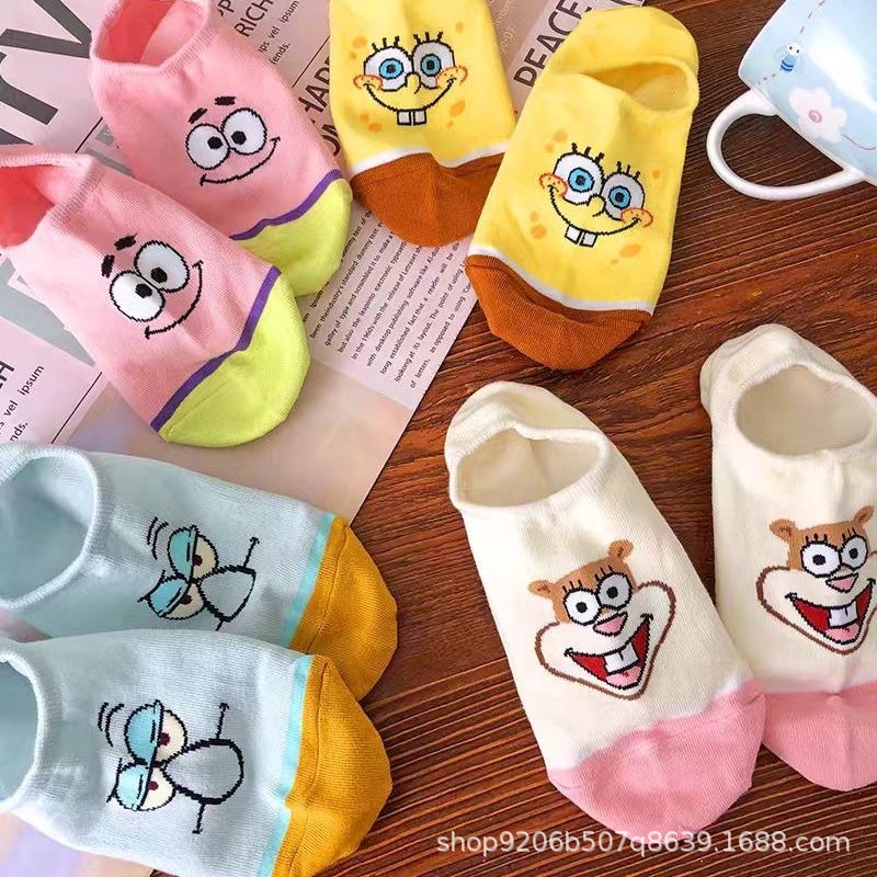 ถุงเท้าลายการ์ตูนสปองจ์บ็อบ สแ - Invisibility Sock Loafer บทวิจารณ์และราคา