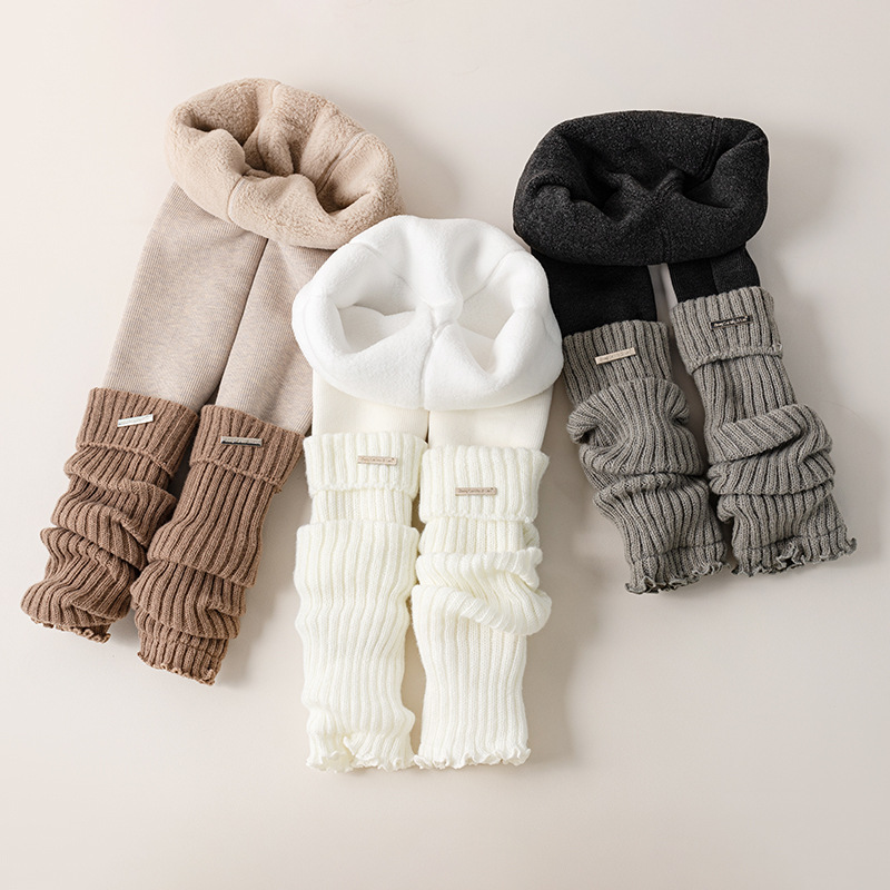 กางเกงเลกกิ้งเด็กแบบหนาบุขนแกะ - Boot Sock Slouchy บทวิจารณ์และราคา