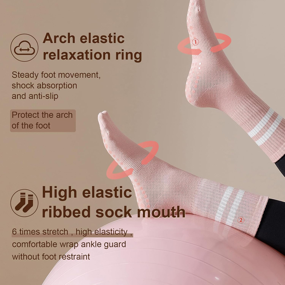 ถุงเท้าโยคะพิลาทิสพร้อมด้ามจับ - Grip Sock Yoga บทวิจารณ์และราคา