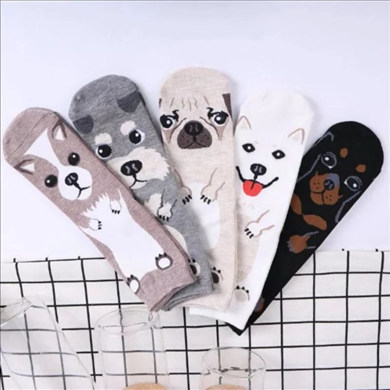 ถุงเท้าลายการ์ตูนสุนัข 5 คู่/แ - Cotton Crew Sock Pack บทวิจารณ์และราคา