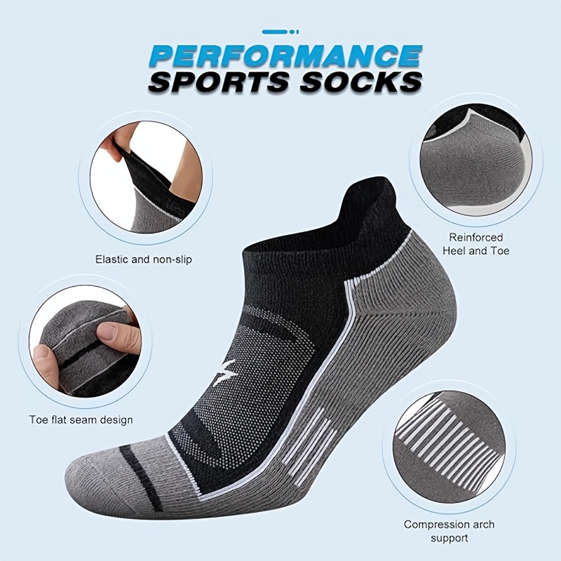 ถุงเท้ากีฬาผู้ชาย 6 คู่ แบบหนา - Athletic Sock Cushion บทวิจารณ์และราคา