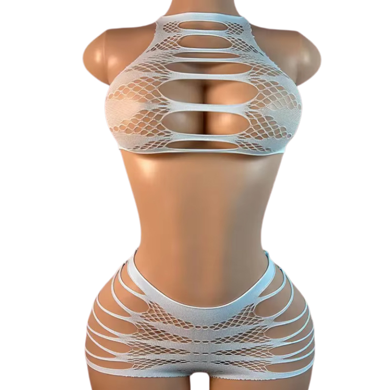 ชุดชั้นในเซ็กซี่ + กางเกงใน ชุ - Fishnet Stocking Women บทวิจารณ์และราคา