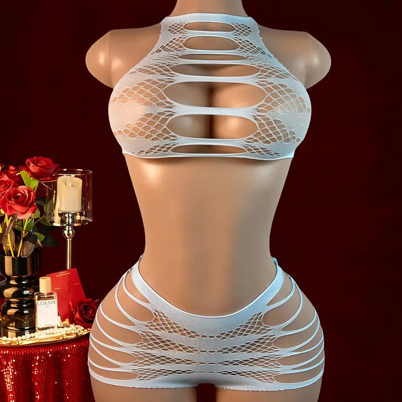 ชุดชั้นในเซ็กซี่ + กางเกงใน ชุ - Fishnet Stocking Women บทวิจารณ์และราคา