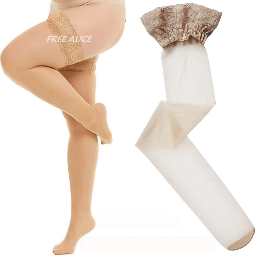 ถุงน่องลูกไม้ไซส์ใหญ่สำหรับผู้ - Knee High Sock Women บทวิจารณ์และราคา
