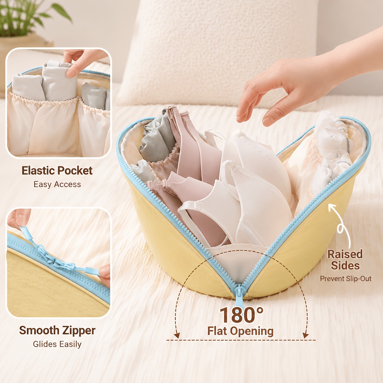 กระเป๋าเก็บชุดชั้นในทรงถ้วยแบบ - Sock Organizer Tray บทวิจารณ์และราคา