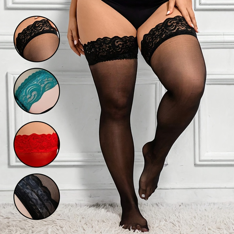 ถุงน่องยาวถึงต้นขาสำหรับสาวอวบ - Thigh High Sock Stay Up บทวิจารณ์และราคา