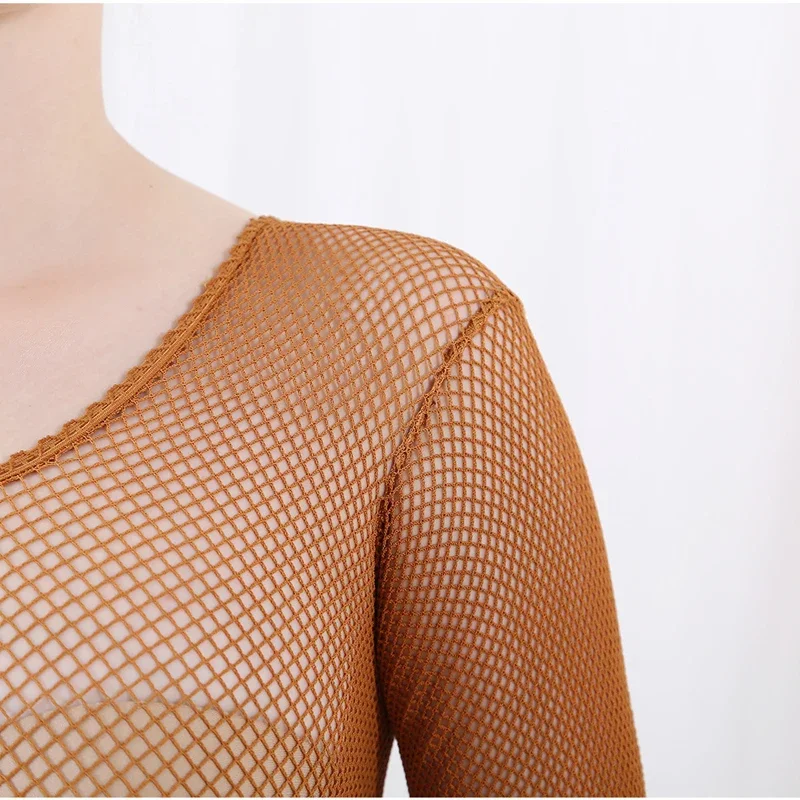 ชุดจั๊มสูทเต้นลาตินแบบเต็มตัว  - Fishnet Stocking Women บทวิจารณ์และราคา