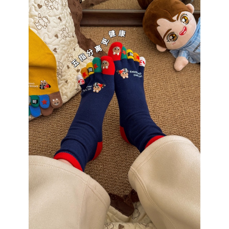 ถุงเท้าห้านิ้วลายการ์ตูนน่ารัก - Toe Sock Split บทวิจารณ์และราคา