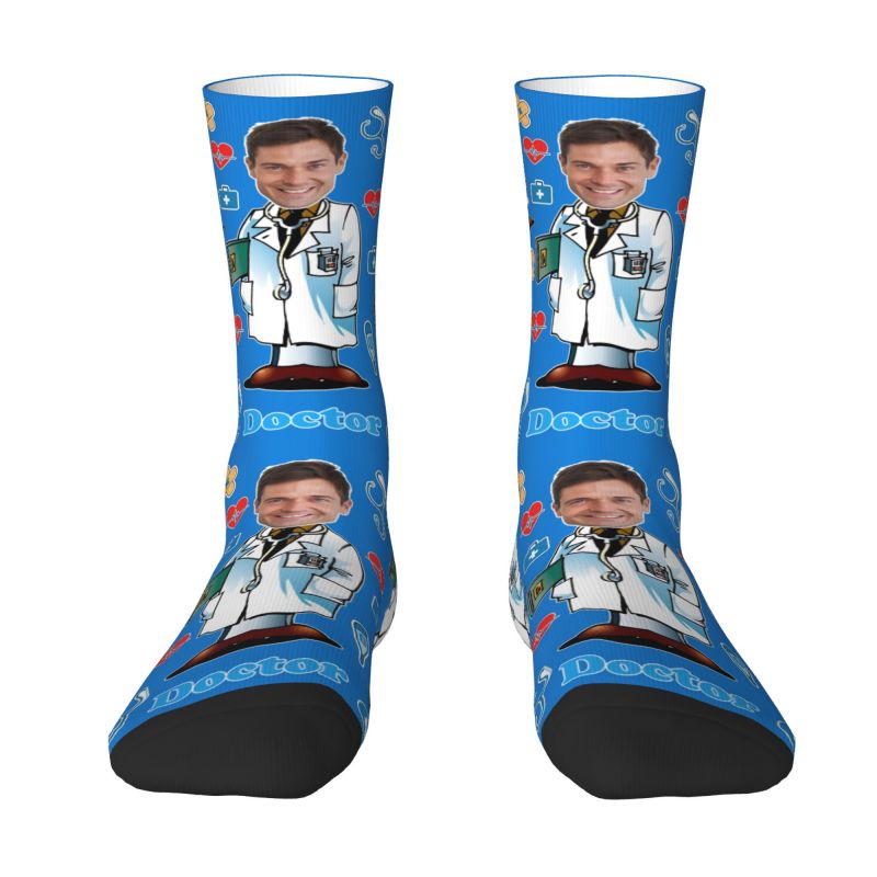 ถุงเท้าข้อสั้นลายหน้าคนแบบกำหน - Dress Sock Men บทวิจารณ์และราคา