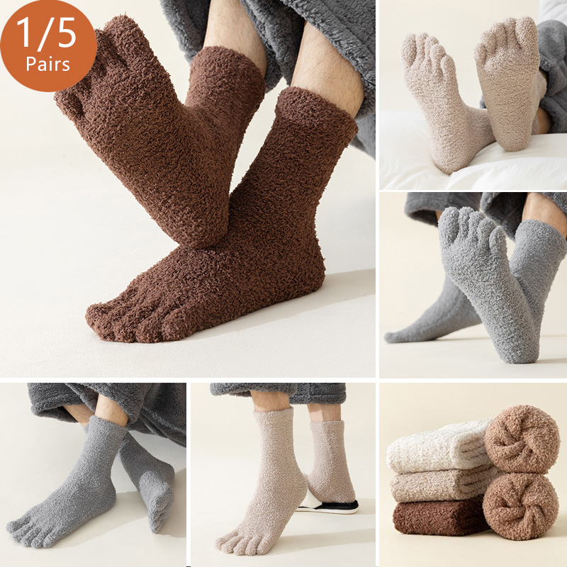 1/5 คู่ Mans Thermal Toe ถุงเท - Thermal Sock Winter บทวิจารณ์และราคา
