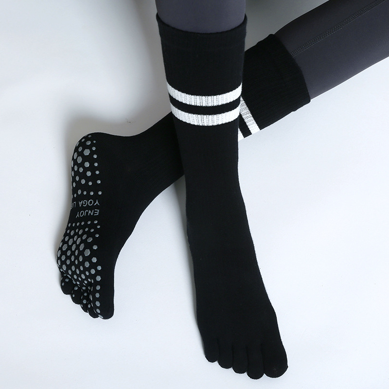 ถุงเท้าโยคะห้านิ้วกันลื่นสำหรั - Knee High Sock Women บทวิจารณ์และราคา