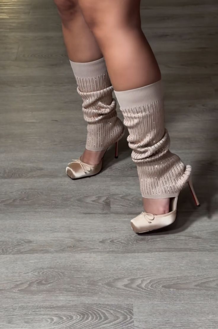 รองเท้าส้นสูงแบบสวมทรงสี่เหลี่ - Knee High Sock Women บทวิจารณ์และราคา
